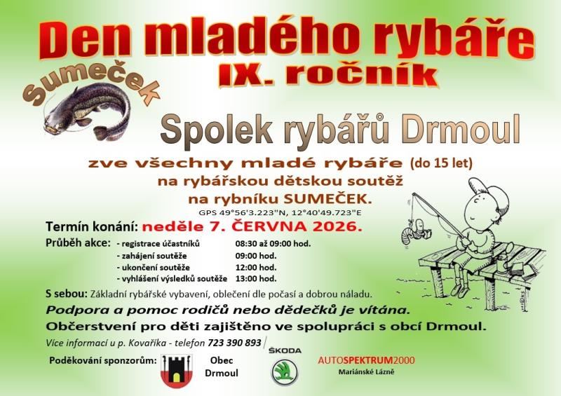 Plakát - Den mladého rybáře v Drmoulu 2026